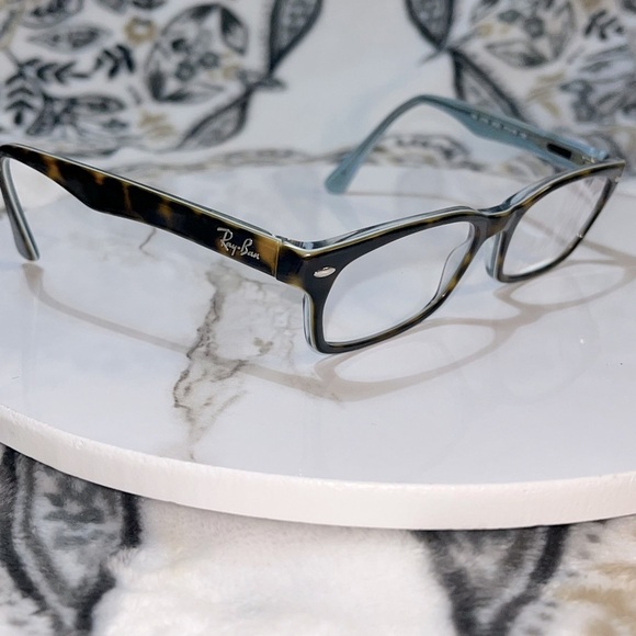 Ray-Ban Eyeglasses RB5150 5023 Tortoise Blue Rectangular Frames 50-19-135 - Picture 4 of 10